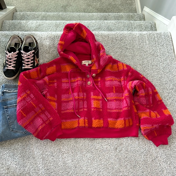 Anthropologie Porridge Quinn Sherpa Fleece Hoodie - Picture 4 of 13